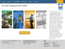 Tablet Screenshot of frontierbonding.com